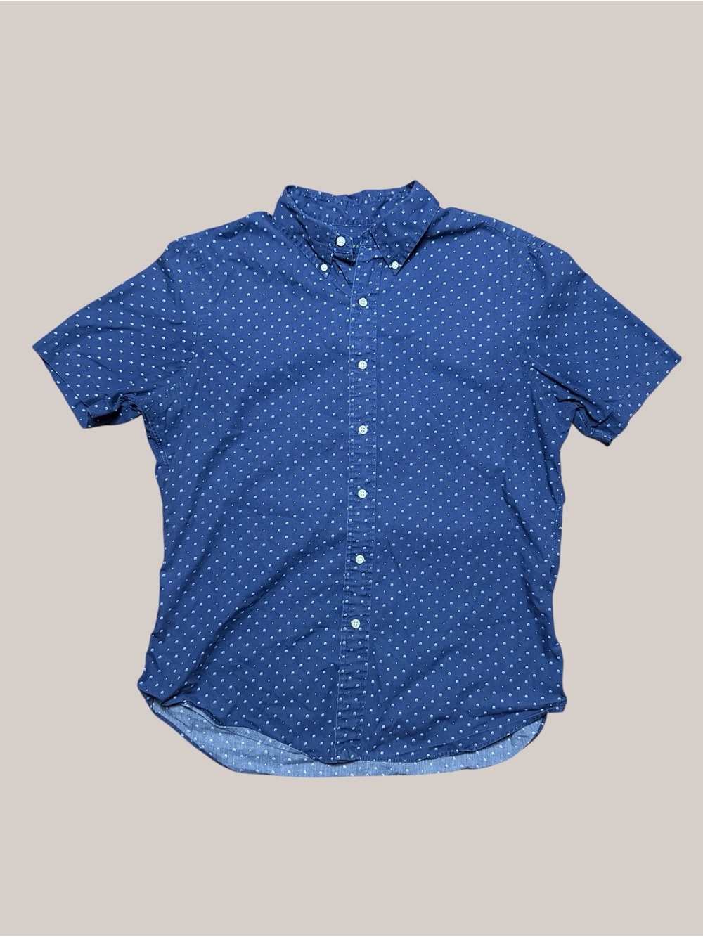 Polo Ralph Lauren Slim Fit Navy Blue Polka Dot Button Up Shirt